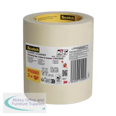 Scotch Classic Masking Tape 36mm x 50m (Pack of 3) 7100334057