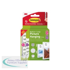 Command Picture Hanging Strips Medium + Large White (Pack of 24) 7100336379