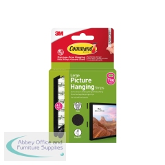 Command Picture Hanging Strips 4 Pairs Black Large (Pack of 8) 7100337186