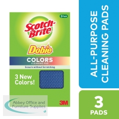 Scotch-Brite Dobie Colours All Purpose Pad 111x68x14mm (Pack of 3) 7100160583