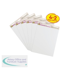 Post-it Super Sticky Meeting Charts 4+2 White (Pack of 6) 7100400570