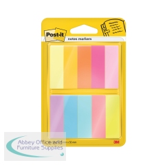 Post-It Notes Markers 50 Sheets 15x50mm Assorted Colours (Pack of 10) 7100234524