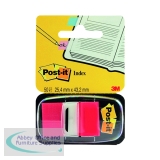 Post-it Index Tab 25mm Red With Dispenser 680-1