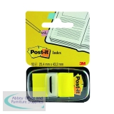 Post-it Index Tab 25mm Yellow With Dispenser 680-5