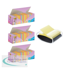 Post-It Super Sticky Z-Notes 76x76mm Energy Colour Cabinet (Pack of 24) Buy 3 + FOC Dispenser