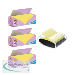 Post-It Super Sticky Z-Notes 76x76mm Yellow Cabinet (Pack of 24) Buy 3 + FOC Dispenser