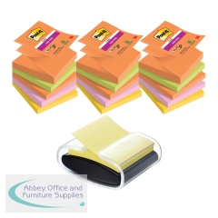 Post-It Super Sticky Z-Notes 76x76mm 90 Sheet Boost (Pack of 5) Buy 3 + FOC Dispenser
