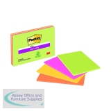 Post-it Super Sticky Meeting 200x149mm Neon Ast (Pack of 4) 6845-SSP