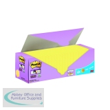 Post-it Super Sticky Notes Canary Yellow Cabinet 76x76mm (24 Pack) 7100236613