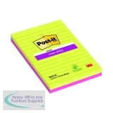 Post-it Notes Super Sticky XXXL 127 x 203mm Lined Ultra Colours (2 Pack) 5845-SSEU
