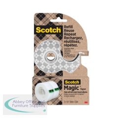 Scotch Stainless Steel Tape Dispenser + 2 Magic Tape Rolls 19mmx13.9m 7100334048
