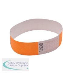 Announce Wrist Band 19mm Orange (Pack of 1000) AA01836