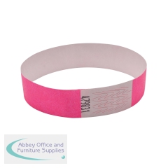 Announce Wrist Bands 19mm Pink (Pack of 1000) AA01837