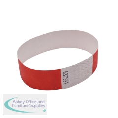 Announce Wrist Bands 19mm Warm Red (Pack of 1000) AA01839