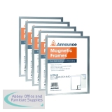 Announce Magnetic Frame A3 Silver (Pack of 5) AA01844