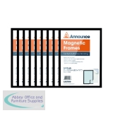 Announce Magnetic Frame A4 Black (10 Pack) AA01848
