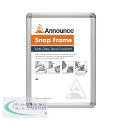 Announce by 5 Star A2 Snap Frame 25mm with Chrome Effect Corners AA10251
