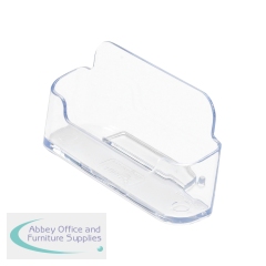 Announce Single Business Card Holder Landscape Crystal AA10446