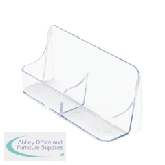 Announce Single Tier 2 Pocket Business Card Holder Portrait Crystal AA10447