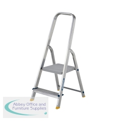 Werner 2 Tread Stepladder with High Handrail Aluminium 7400218L