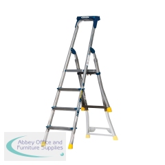 Werner AdjustaStep PRO 4 Tread Stepladder Blue 75076