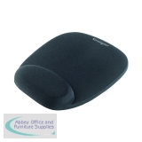 Kensington Foam Mouse Mat Black with Cushioned Wristrest 62384