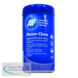 AF Phone-Clene Telephone Wipes Tub (100 Pack) APHC100T