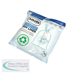 Addis Drawstring Bin Liner 50-60L 15 Liners Per Roll (Pack of 3) 520094