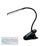 Alba LED Wireless Desk Lamp with Desk Top Clamp Black LEDCLIP N