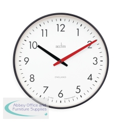 Acctim Riley Office Wall Clock Black 30cm 22573