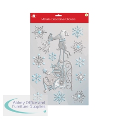 Giftmaker Window Metallic Christmas Stickers (Pack of 24) XAPGZ676