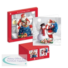 Giftmaker Square Outdoor Santa Cards x10 (Pack of 24) XGIMBCC4A803
