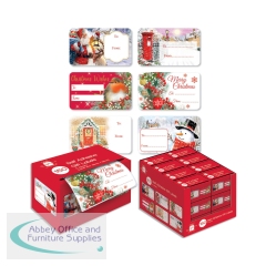 Giftmaker Traditional Christmas Sticky Tags x150 (Pack of 24) XGIMTAC4A214