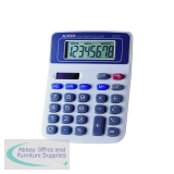 Aurora White/Blue 8-Digit Semi-Desk Calculator DT210