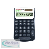 Aurora Black/White 8-Digit Handheld Calculator EC101
