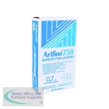Artline 750 Laundry Marker Bullet Tip Fine Black (Pack of 12) A750
