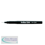 Artline 200 Fineliner Pen Fine Black (12 Pack) A2001