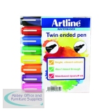 Artline 2-in-1 Flipchart Marker Assorted (8 Pack) EK-325T-W8