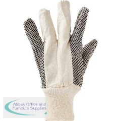 Arco Men\'s Polka-Dot Cotton Work Gloves 9 (Pack of 12)