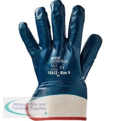 Arco Essentials Safety-Cuff Nitrile-Coated Work Gloves 1 Pair 10