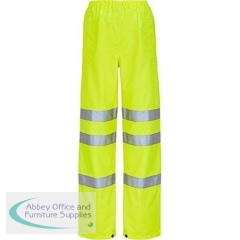 Arco Men\'s Yellow Breathable Hi-Vis Overtrousers L