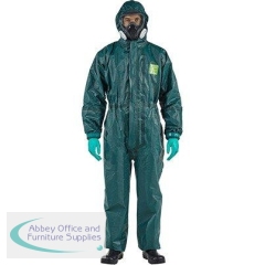 Ansell AlphaTec 4000 Model 111 Green Chemical Coverall M