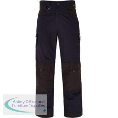 Trojan Men\'s Navy/Black Multipocket Tradesman Trousers with Kneepad Pockets 36T