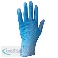 Arco Blue Powder-Free Vinyl Disposable Gloves XL (Pack of 100)