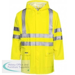 Lyngsoe Rainwear FR-LR255 Yellow Hi-Vis Flame-Retardant Jacket M