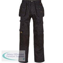 Dewalt Pro Tradesman Men\'s Black Work Trousers 30R