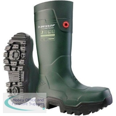 Dunlop FieldPRO Thermo+ Green S5L Safety Wellington Boots 10 44
