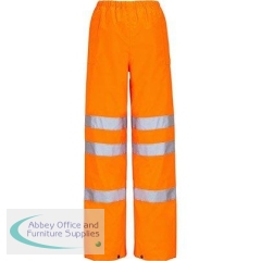 Arco Men\'s Orange Breathable Hi-Vis Overtrousers S