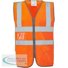 Arco Ultra Orange Zip-Up Hi-Vis Vest 3XL