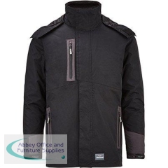 Trojan Men\'s Black/Grey Multi Waterproof Jacket L